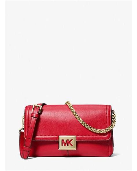 Michael Kors Sonia Medium Shoulder Bag Crossbody (Bright Red).